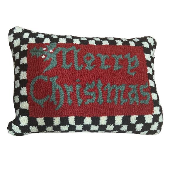 Laura Megroz For Chandler 4 Corners Granny Square Merry Christmas Throw Pillow - Picture 1 of 4